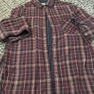 Dark red flannel shirt